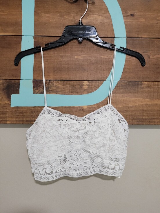 Fp One Tops - FP One White Lace Bralette Crop Top - Women Tops